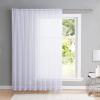 imageNICETOWN Voile Sheer Sliding Door Curtain for Patio Rod Pocket Airy amp Lightweight Curtain Drape for Living RoomBedroom W100 x L120 White 1 PanelWhite