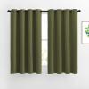 imageNICETOWN 45 inches Bedroom Curtains Panels  Functional Blackout CurtainsPanels for Bedroom Thermal Insulated Privacy Assured 2 Pieces 52 x 45 inches in Olive Green