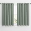 imageNICETOWN Blackout Curtains 54 inch Length for Bedroom  Grommet Thermal Insulated Solid Window Treatments Sound Reducing for Kids RoomHome Office Sage Green W66 x L54 Set of 2