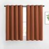 imageNICETOWN Kitchen Window Curtains Over Sink  Grommet Blackout Solid Vertical Small Curtains amp Drapes Noise Reducing for Laundry Burnt Orange W52 x L45 2 Panels