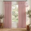 imageNICETOWN PRO 100 Blackout Pink Curtains for Girls Room Pinch Pleated Thermal Curtains Linen Weave Window Treatments Sound Reducing for BedroomNursery W40 x L90 2 PanelsPink