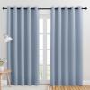 imageNICETOWN Room Darkening Draperies Window Curtain Panels Vintage Blue 2 Panels W60 x L84 inch Thermal Insulated Grommet Room Darkening Curtains for Bedroom