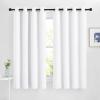 imageNICETOWN White Curtains for Living Room Grommet 50 Blackout Thermal Insulated Window Treatment Solid Sound Reducing Drapes for BedroomNursery Set of 2 W46 x L63 2 Panels