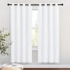 imageNICETOWN White Room Darkening Draperies and Curtains  Home Fashion Energy Saving Grommet Top Room Darkening Drape Panels for Bedroom Set of 2 46 by 72 Inch White