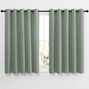 imageNICETOWN Blackout Curtains 54 inch Length for Bedroom  Grommet Thermal Insulated Solid Window Treatments Sound Reducing for Kids RoomHome Office Sage Green W66 x L54 Set of 2