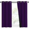 imageNICETOWN 100 Blackout Curtains with Black Liner Backing Thermal Insulated Curtains for Living Room Noise Reducing Drapes Royal Purple 37 Wide x 50 Long Per Panel Set of 2 Panels