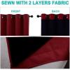 imageNICETOWN 100 Blackout Window Curtain Panels Burgundy Red 2 Pieces 42inch Wide Per Panel Full Light Blocking Drapes with Black Liner for Nursery 72inch Drop Thermal Insulated Draperies