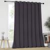imageNICETOWN Blackout Patio Curtains 100 x 95 Inches Long for Sliding Door Extral Wide Blackout Curtain Panels Thermal Insulated Room Divider  Grommet Top 100 W x 95 L 1 Panel Greyish Purple