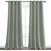 imageNICETOWN Greyish Green Blackout Curtains 96 Long for Office Dining Room Guest Room Sound Reducing Heat and Cold Block Curtain Panels for Modern Room Decorative 55 Wide 2 Pieces