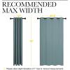 imageNICETOWN Modern Blackout Curtains Noise Reducing Thermal Insulated and Privacy Room Darkening Drape Panels for Boys Guest Room Door Window Greyish Blue 2 Panels W55 x L78 Inch