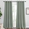 imageNICETOWN Greyish Green Blackout Curtains 96 Long for Office Dining Room Guest Room Sound Reducing Heat and Cold Block Curtain Panels for Modern Room Decorative 55 Wide 2 Pieces