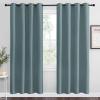 imageNICETOWN Modern Blackout Curtains Noise Reducing Thermal Insulated and Privacy Room Darkening Drape Panels for Boys Guest Room Door Window Greyish Blue 2 Panels W55 x L78 Inch
