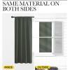 imageNICETOWN Bedroom Curtains Blackout Draperies  All Season Thermal Insulated Solid Rod Pocket Top Blackout CurtainsDrapes for Kids Room Dark Mallard 1 Pair 34 x 45 Inch
