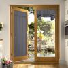 imageNICETOWN French Door Curtains for Window Room Darkening Privacy Thermal Insulated Curtains for Kitchen Farmhouse Linen Door Shade for Office Tie Up Shades 26 X 72 Inches Beige 1 PanelCharcoal Gray