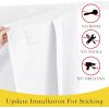 imageNICETOWN French Door Curtains for Window Room Darkening Privacy Thermal Insulated Curtains for Kitchen Farmhouse Linen Door Shade for Office Tie Up Shades 26 X 72 Inches Beige 1 PanelGreyish White