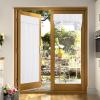 imageNICETOWN French Door Curtains for Window Room Darkening Privacy Thermal Insulated Curtains for Kitchen Farmhouse Linen Door Shade for Office Tie Up Shades 26 X 72 Inches Beige 1 PanelGreyish White