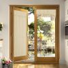 imageNICETOWN French Door Curtains for Window Room Darkening Privacy Thermal Insulated Curtains for Kitchen Farmhouse Linen Door Shade for Office Tie Up Shades 26 X 72 Inches Beige 1 PanelOatmeal