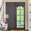 imageNICETOWN French Door Curtains for Window Room Darkening Privacy Thermal Insulated Curtains for Kitchen Farmhouse Linen Door Shade for Office Tie Up Shades 26 X 72 Inches Beige 1 PanelCharcoal Gray