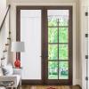 imageNICETOWN French Door Curtains for Window Room Darkening Privacy Thermal Insulated Curtains for Kitchen Farmhouse Linen Door Shade for Office Tie Up Shades 26 X 72 Inches Beige 1 PanelGreyish White