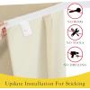 imageNICETOWN French Door Curtains for Window Room Darkening Privacy Thermal Insulated Curtains for Kitchen Farmhouse Linen Door Shade for Office Tie Up Shades 26 X 72 Inches Beige 1 PanelOatmeal