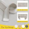 imageNICETOWN French Door Curtains for Window Room Darkening Privacy Thermal Insulated Curtains for Kitchen Farmhouse Linen Door Shade for Office Tie Up Shades 26 X 72 Inches Beige 1 PanelAngora