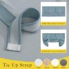 imageNICETOWN French Door Curtains for Window Room Darkening Privacy Thermal Insulated Curtains for Kitchen Farmhouse Linen Door Shade for Office Tie Up Shades 26 X 72 Inches Beige 1 PanelMist Blue