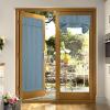 imageNICETOWN French Door Curtains for Window Room Darkening Privacy Thermal Insulated Curtains for Kitchen Farmhouse Linen Door Shade for Office Tie Up Shades 26 X 72 Inches Beige 1 PanelMist Blue