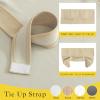 imageNICETOWN French Door Curtains for Window Room Darkening Privacy Thermal Insulated Curtains for Kitchen Farmhouse Linen Door Shade for Office Tie Up Shades 26 X 72 Inches Beige 1 PanelOatmeal