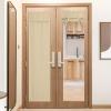 imageNICETOWN French Door Curtains for Window Room Darkening Privacy Thermal Insulated Curtains for Kitchen Farmhouse Linen Door Shade for Office Tie Up Shades 26 X 72 Inches Beige 1 PanelOatmeal