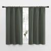 imageNICETOWN Bedroom Curtains Blackout Draperies  All Season Thermal Insulated Solid Rod Pocket Top Blackout CurtainsDrapes for Kids Room Dark Mallard 1 Pair 34 x 45 Inch