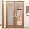 imageNICETOWN French Door Curtains for Window Room Darkening Privacy Thermal Insulated Curtains for Kitchen Farmhouse Linen Door Shade for Office Tie Up Shades 26 X 72 Inches Beige 1 PanelAngora