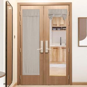 imageNICETOWN French Door Curtains for Window Room Darkening Privacy Thermal Insulated Curtains for Kitchen Farmhouse Linen Door Shade for Office Tie Up Shades 26 X 72 Inches Beige 1 PanelAngora