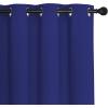 imageNICETOWN Bedroom Blackout Curtains Panels  Window Treatment Thermal Insulated Solid Grommet Blackout for Living Room Set of 2 66 by 54 Inch Navy Blue