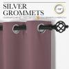 imageNICETOWN Bedroom Curtain Panels Blackout Draperies 1 Pair 29 by 40 inches Dry Rose Thermal Insulated Solid Grommet Blackout CurtainsDrapes for Small Window