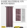 imageNICETOWN Bedroom Curtain Panels Blackout Draperies 1 Pair 29 by 40 inches Dry Rose Thermal Insulated Solid Grommet Blackout CurtainsDrapes for Small Window