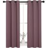imageNICETOWN Bedroom Curtain Panels Blackout Draperies 1 Pair 29 by 40 inches Dry Rose Thermal Insulated Solid Grommet Blackout CurtainsDrapes for Small Window