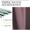 imageNICETOWN Bedroom Curtain Panels Blackout Draperies 1 Pair 29 by 40 inches Dry Rose Thermal Insulated Solid Grommet Blackout CurtainsDrapes for Small Window