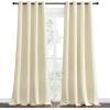 imageNICETOWN Beige Room Darkening Curtains 108 Long for Boho Farmhouse Home Decoration 55 Wide Set of 2 Window Treatment Total Privacy Drape Panels for Bedroom Living Room Guest Room