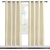 imageNICETOWN Beige Room Darkening Curtains 78 Long for Boho Farmhouse Home Decoration Window Treatment Total Privacy Drape Panels for Bedroom Living Room Guest Room 55 Wide Set of 2