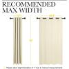 imageNICETOWN Beige Room Darkening Curtains 78 Long for Boho Farmhouse Home Decoration Window Treatment Total Privacy Drape Panels for Bedroom Living Room Guest Room 55 Wide Set of 2