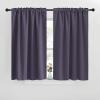 imageNICETOWN Blackout Curtain Panels for Kitchen  Greyish Purple Color 42x30 inch 2 Panels Set Room Darkening Blackout Drapes for Window