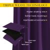imageNICETOWN Blackout Curtains Drapery Panels  Window Treatment Royal Purple Blackout CurtainsPanels for BedroomLiving Room Window 84 inches Long 2 Panel Set