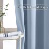 imageNICETOWN Blackout Curtains for Bedroom 63 inch Length 2 Panels  Window Treatment Thermal Insulated Solid Grommet Blackout for Living Room 52 by 63 InchVintage Blue