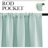 imageNICETOWN Blackout Curtains for Bedroom Blackout Curtain Panels Aqua Blue 1 Pair 62 by 63inch Window Treatment Energy Saving Thermal Insulated Solid Rod Pocket Blackout DrapesDraperies