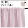 imageNICETOWN Blackout Curtains for Bedroom Blackout Curtain Panels Baby Pink 1 Pair 62 by 63inch Window Treatment Energy Saving Thermal Insulated Solid Rod Pocket Blackout DrapesDraperies