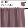 imageNICETOWN Blackout Curtains for Living Curtains Room Darkening Curtains amp Drapes for Kids Bedroom Home Decoration Draperies Dry Rose 52 x 63 2 PCs
