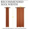imageNICETOWN Blackout Halloween Draperies Curtains for Girls Room Nursery Essential Thermal Insulated Grommet Top Blackout Panels Burnt Orange 1 Pair 34 x 54 inches