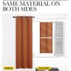 imageNICETOWN Blackout Halloween Draperies Curtains for Girls Room Nursery Essential Thermal Insulated Grommet Top Blackout Panels Burnt Orange 1 Pair 34 x 54 inches