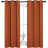imageNICETOWN Blackout Halloween Draperies Curtains for Girls Room Nursery Essential Thermal Insulated Grommet Top Blackout Panels Burnt Orange 1 Pair 34 x 54 inches