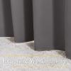imageNICETOWN Grey Room Darkening Curtains Blackout 30 inch Curtains for Kitchen Grommet Solid Window Treatments Sound Reducing for Bedroom 2 Panels W37 x L30 2 Panels